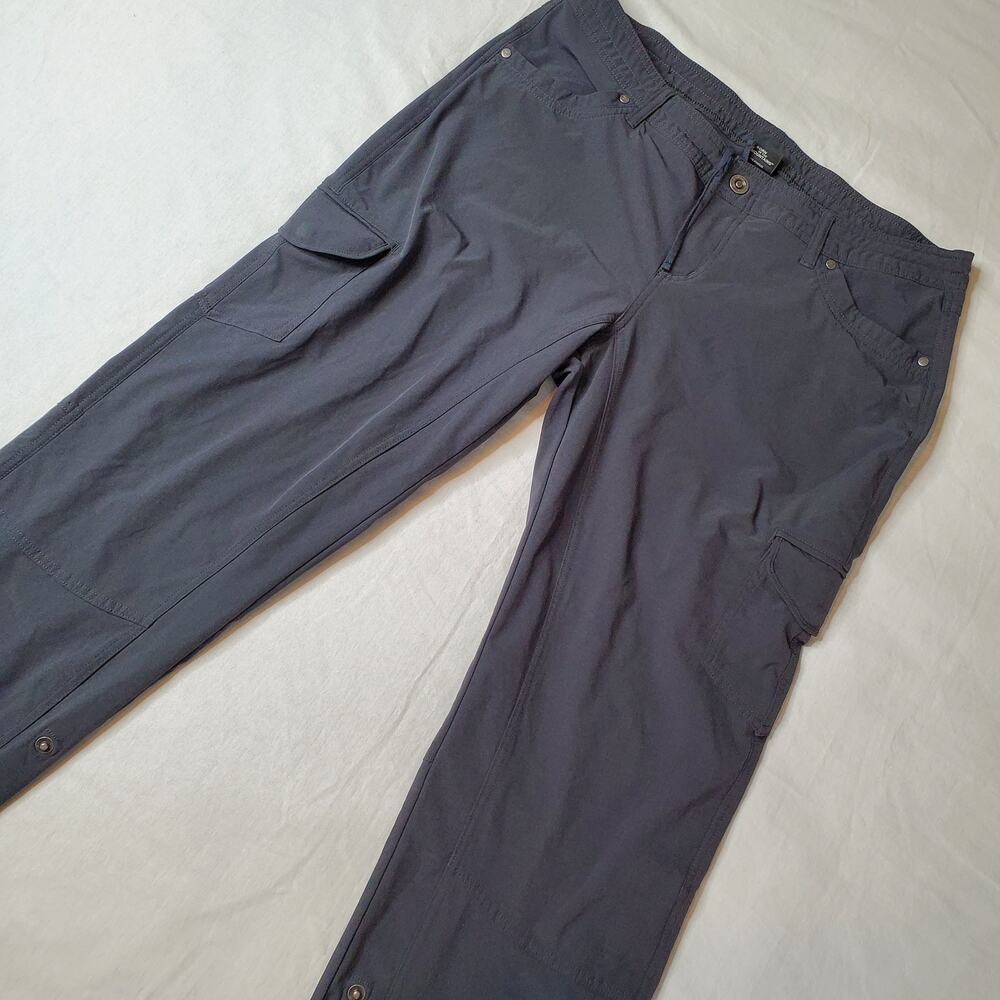 Kuhl Women's Size 14 Freeflex Roll-Up Cargo Pant Regular Fit Gray 6326